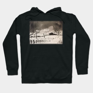 A Dark Snowy Scene Hoodie